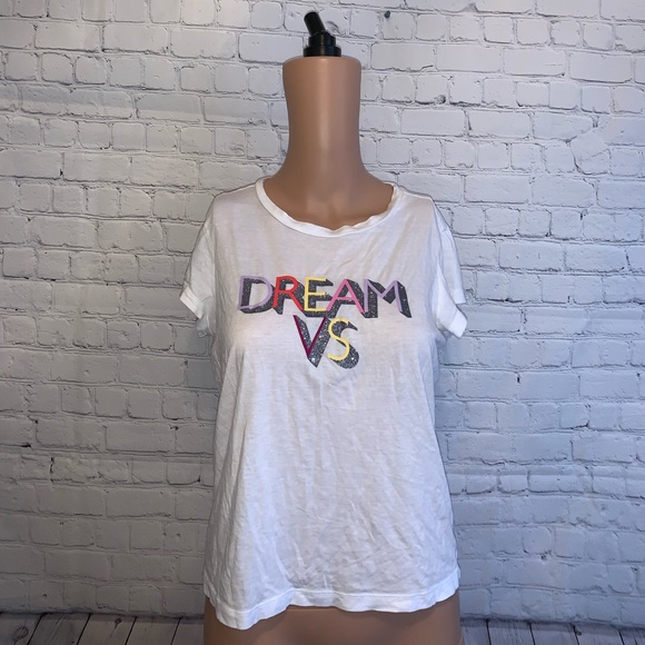 Victoria's Secret Tops - Victoria Secret Dream VS White Multicolor Shirt size XS